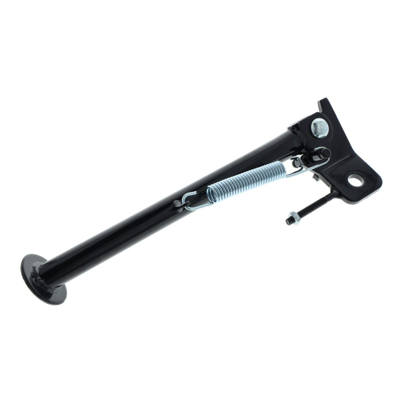 Seitenständer mit angeschweißten Kettenspanner - selbstklappend, 2 Federn - 260mm, 16 Zoll