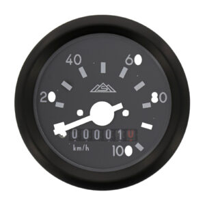 Tachometer mit Beleuchtung, ohne Kontrollleuchte - ø 60 mm, ohne Leuchtmittel und Bügel, 100 km/h