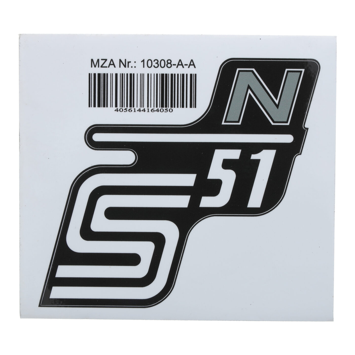 Klebefolie Seitendeckel -N- silber, S51