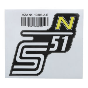 Klebefolie Seitendeckel -N- gelb, S51