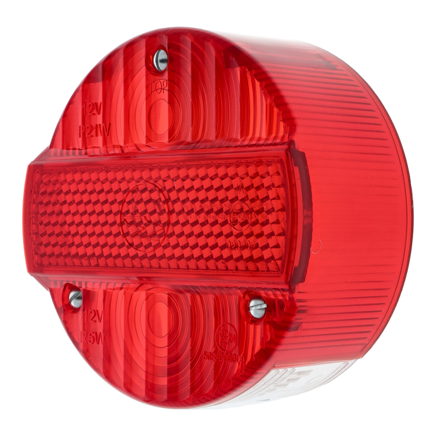 Rücklichtkappe f. Bremsschlußkennzeichenleuchte BSKL, ø 120 mm - rot - 3 Schrauben - Lichtaustritt 8522.21-200