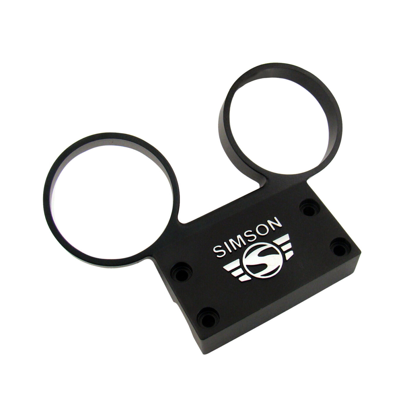 Armaturenträger f. ø 60 mm Tacho + DZM, Alu schwarz - S50, S51, S53, S70, S83