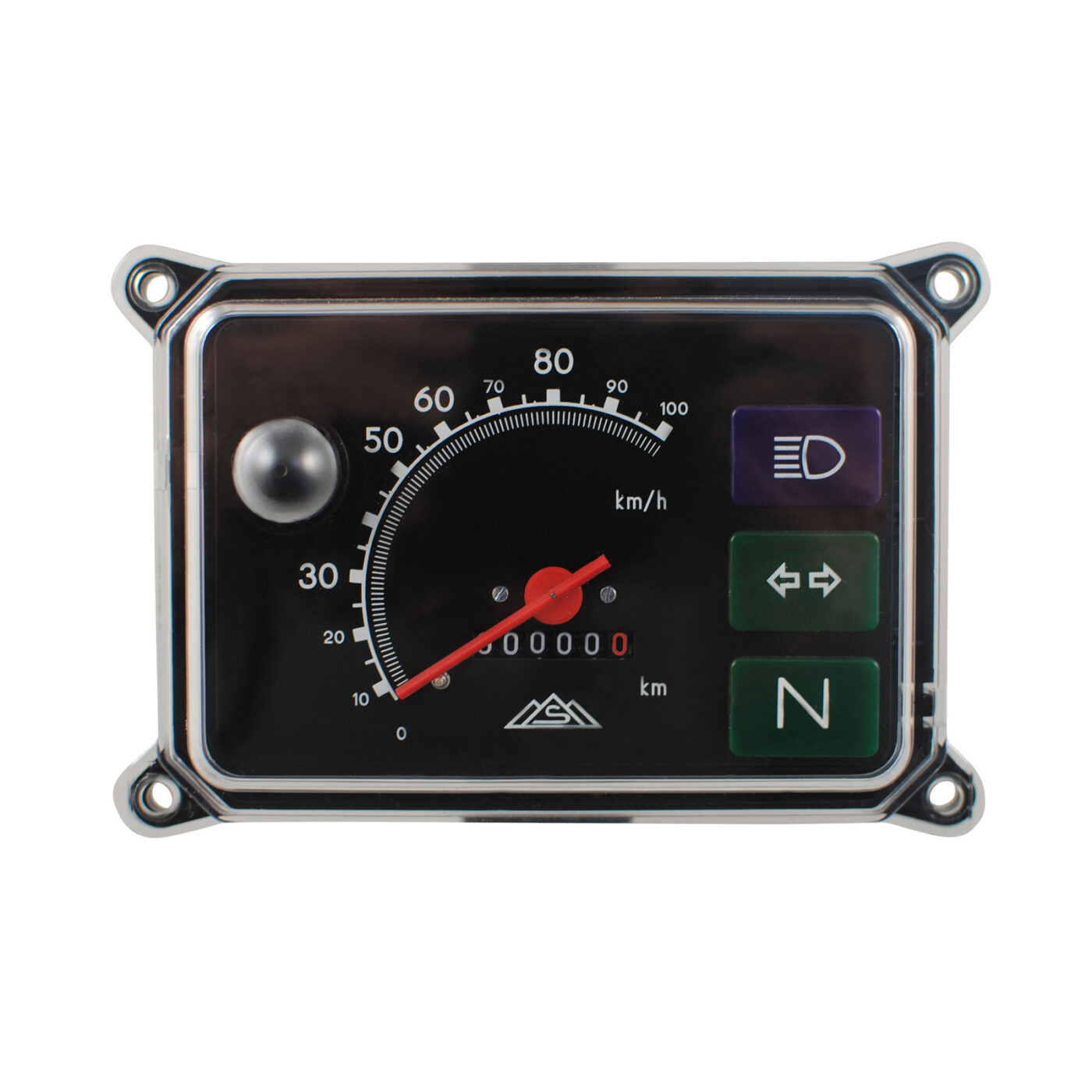 Gerätekombination - komplett mit 6V-Beleuchtung, Skale schwarz - 100 km/h - SR50, SR80
