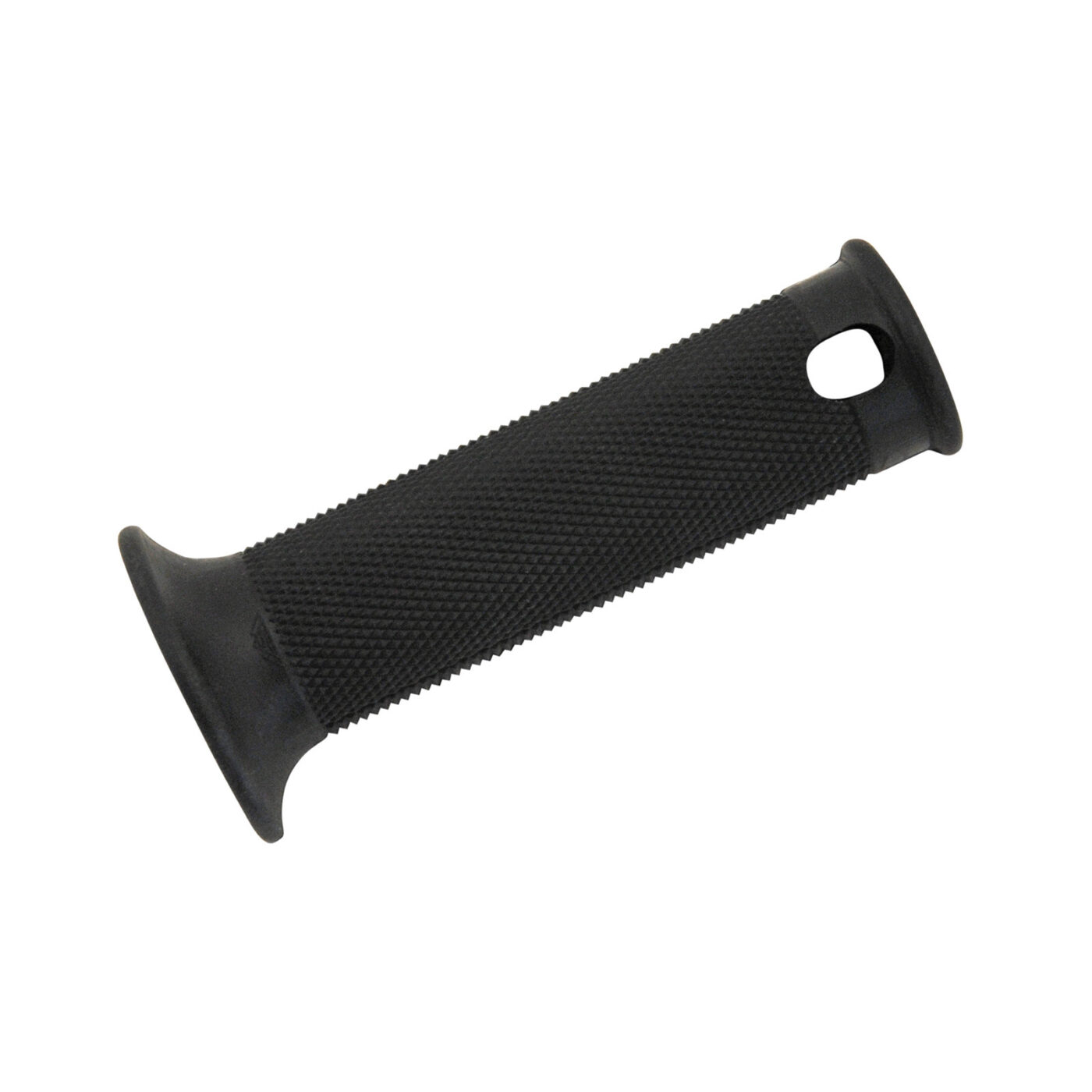 Gummigriff m. Rändelprofil f. Festgriff, schwarz - mit Loch zur Blinkerbefestigung - innen Ø 20 mm, Länge: 120 mm