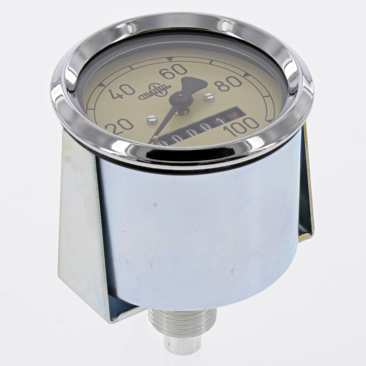 Tachometer AS 60mm MESTRA - 100 Km/h - k-Wert= 1,0 - mit Beleuchtung, Halteklammer + Plastikmutter