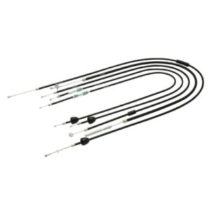 Set - 5x Bowdenzüge - schwarz - KR51/1, Starter Fkt.-länge 38mm, Bremsbowdenzug hinten - Hebel aussenliegend