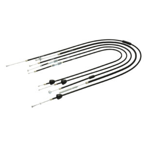 Set - 5x Bowdenzüge - schwarz - KR51/1, Starter - Fkt.-länge 87mm, Bremsbowdenzug hinten - Hebel aussenliegend