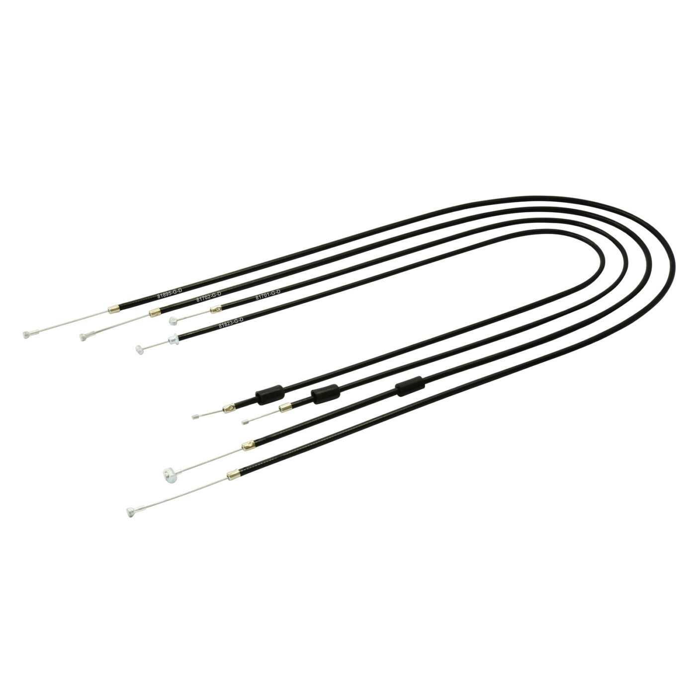 Set - 4 x Bowdenzüge - schwarz - Enduro + 100mm-Überlänge