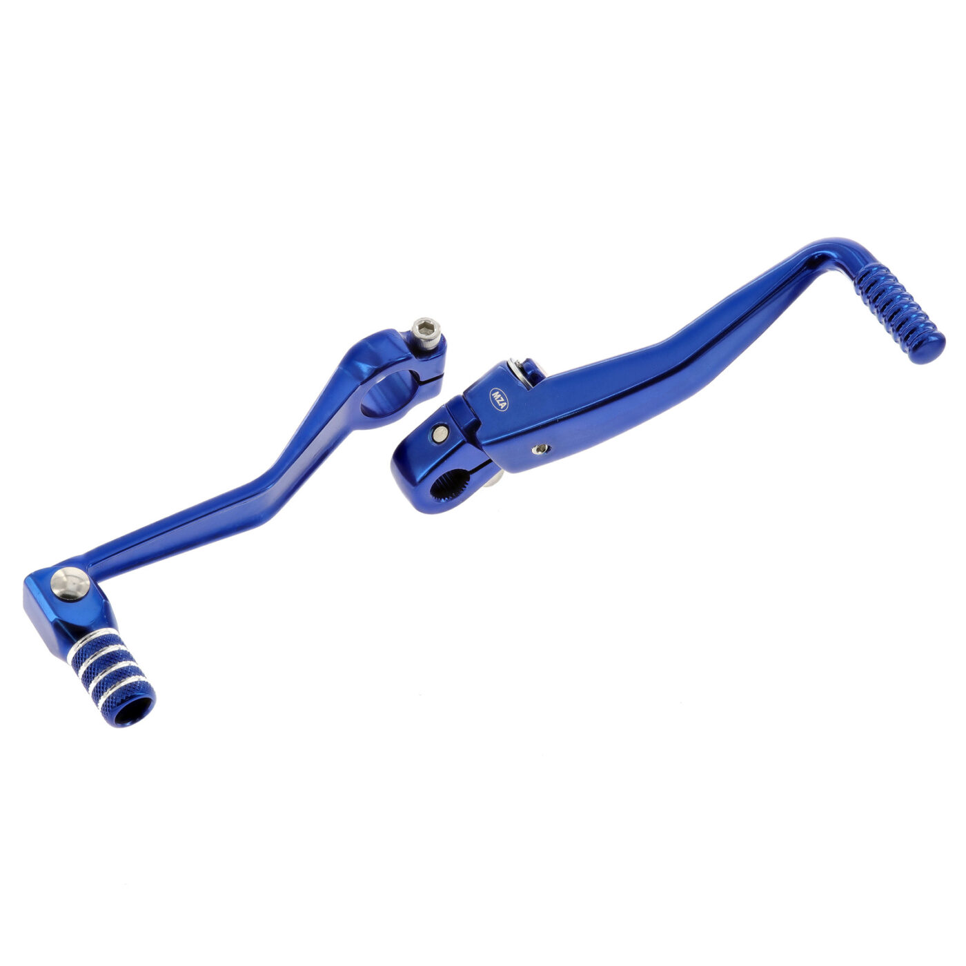SET Kickstarterhebel + klappbaren Fußschalthebel - Farbe: blau - für Enduro, Sport, Tuning