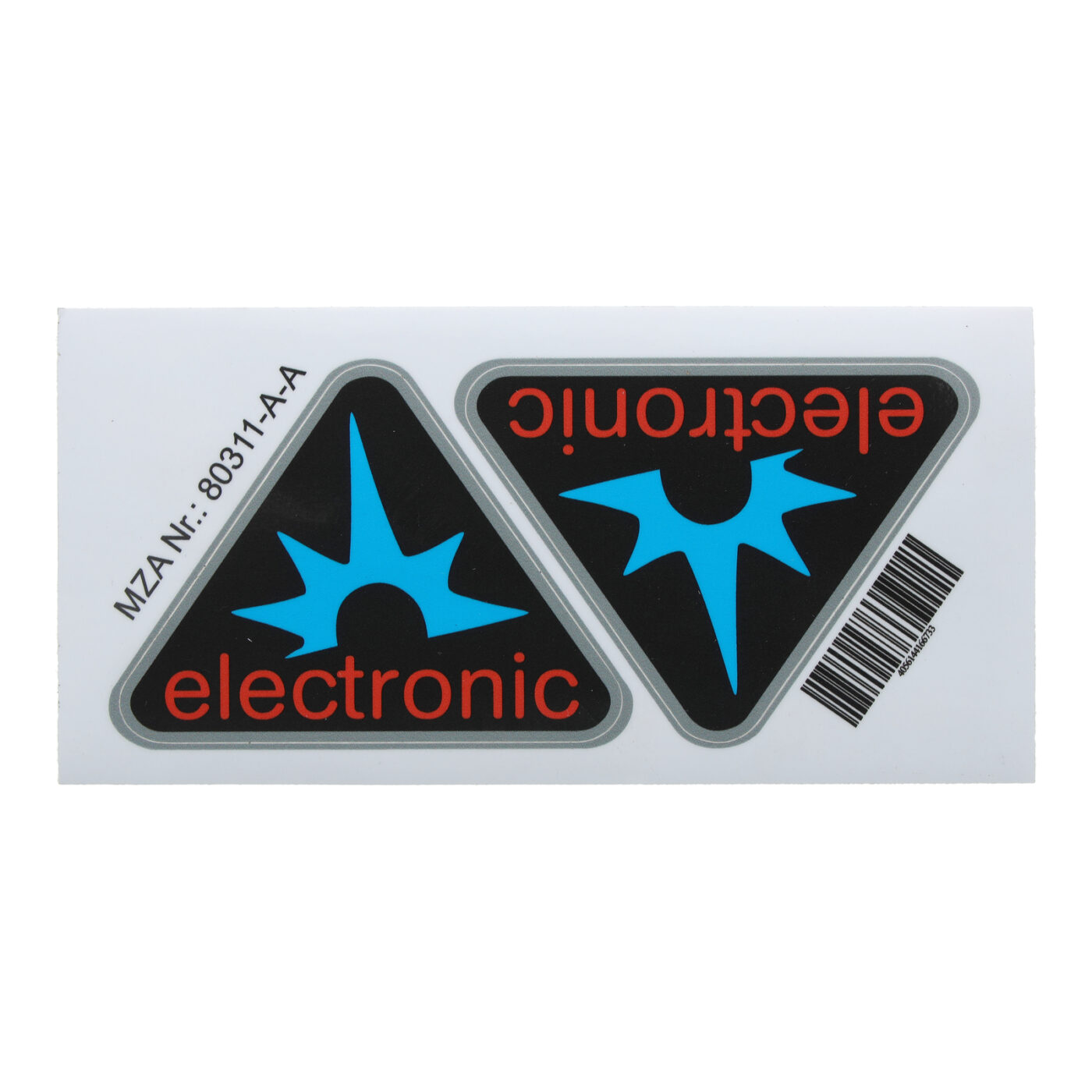 Paar Klebefolien - electronic-Dreieck, Rahmenfarbe: silber - für Seitendeckel S50, S51
