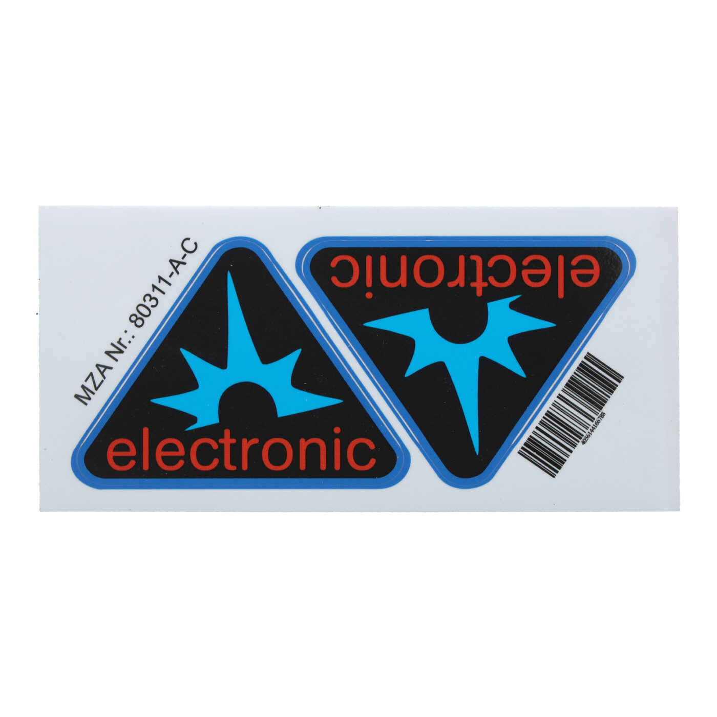 Paar Klebefolien - electronic-Dreieck, Rahmenfarbe: blau - für Seitendeckel S50, S51