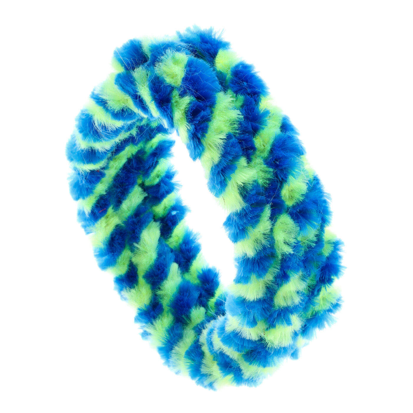 Paar Nabenputzringe - blau/ neongrün - für Mokick-Radnabe Ø168 mm, 560 mm lang